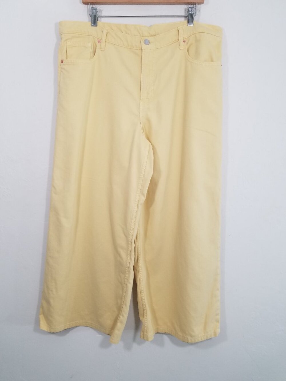 GAP Baggy Mid Rise Ultrasoft Denim Yellow Size 33/16S